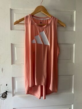 adidas Women’s Coral Pink Logo Tank Top